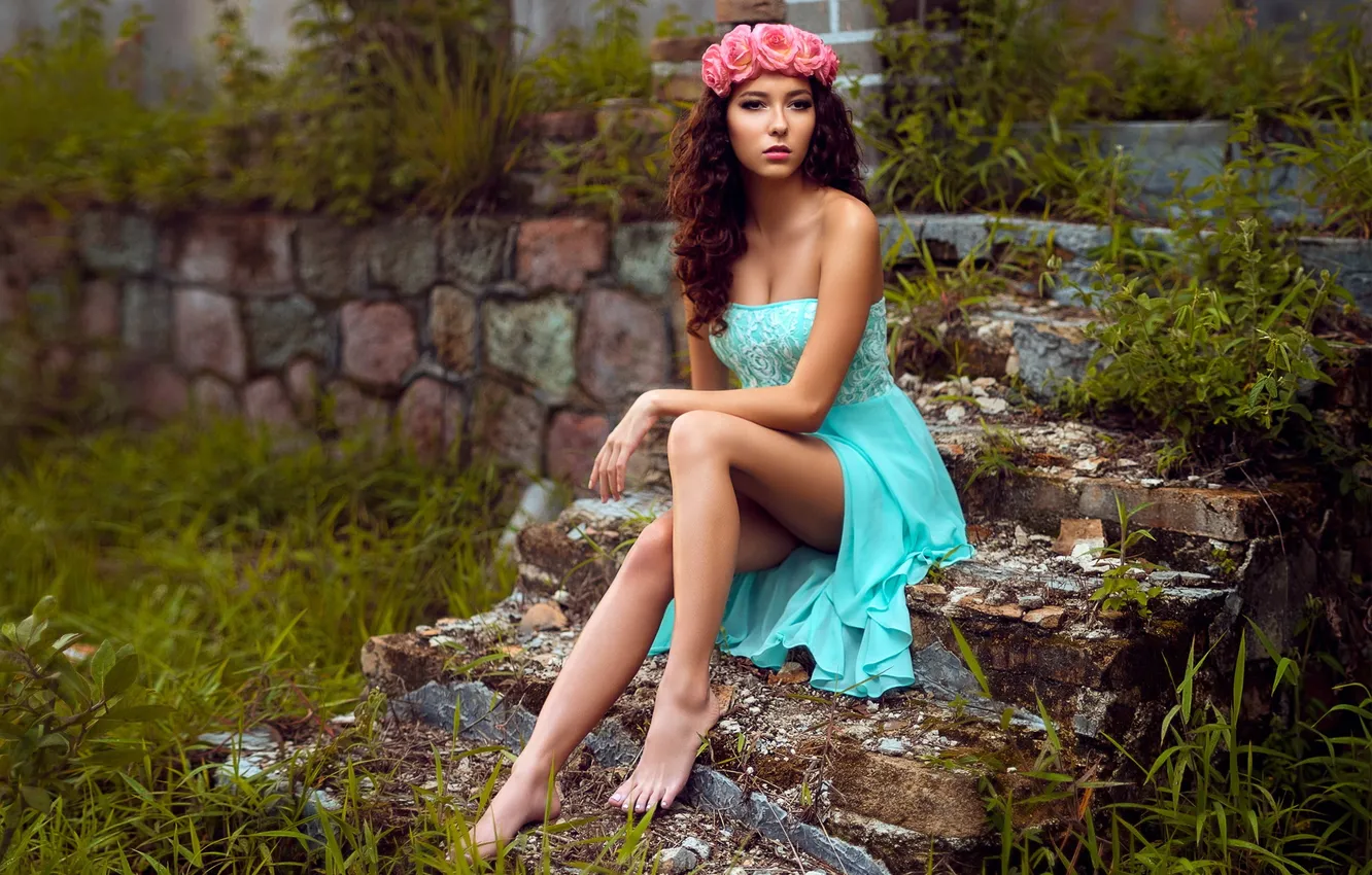 Photo wallpaper girl, background, Alejandra Cobos