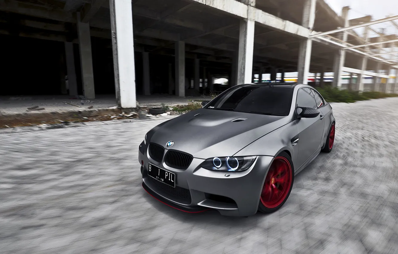 Photo wallpaper grey, tuning, bmw, BMW, the front, BBS