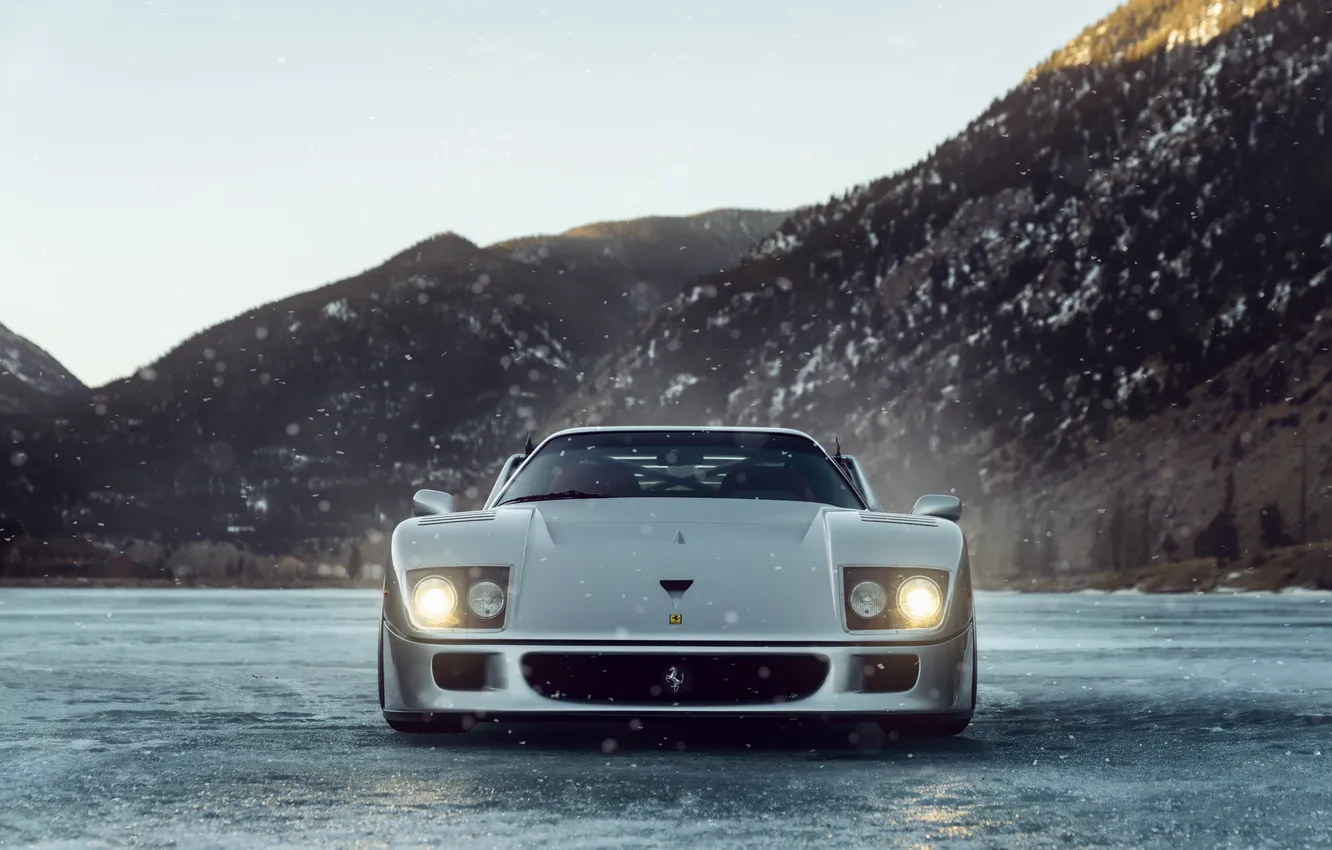 Photo wallpaper Ferrari, F40, front view