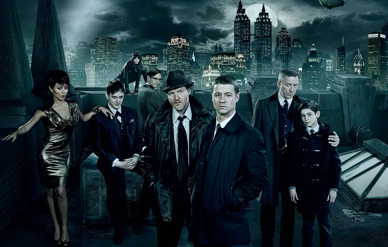 Photo wallpaper Gotham, 2014, Gotham, The good, The evil