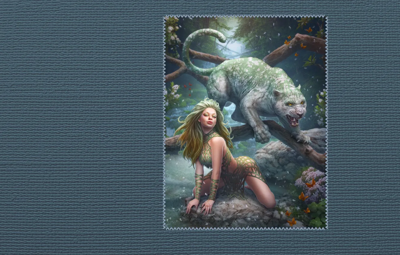 Photo wallpaper fantasy, art, Kerem Couplets, Illustrator, Lady of Spring and Lady of Summer