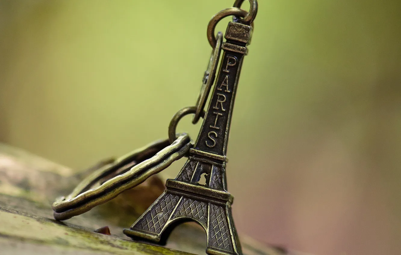 Photo wallpaper macro, Eiffel tower, Paris, keychain, paris, souvenir