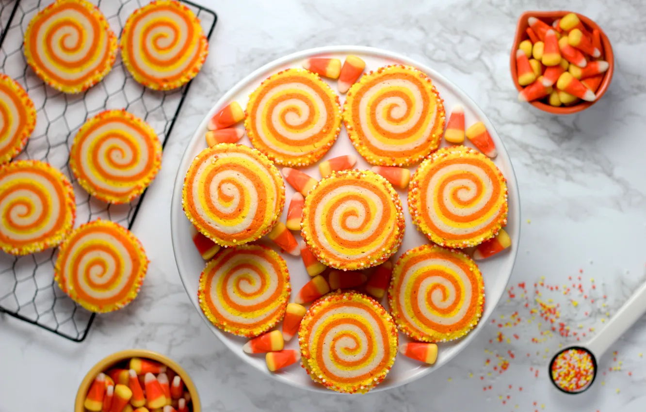 Photo wallpaper food, cookies, cakes, sweet, marmalade