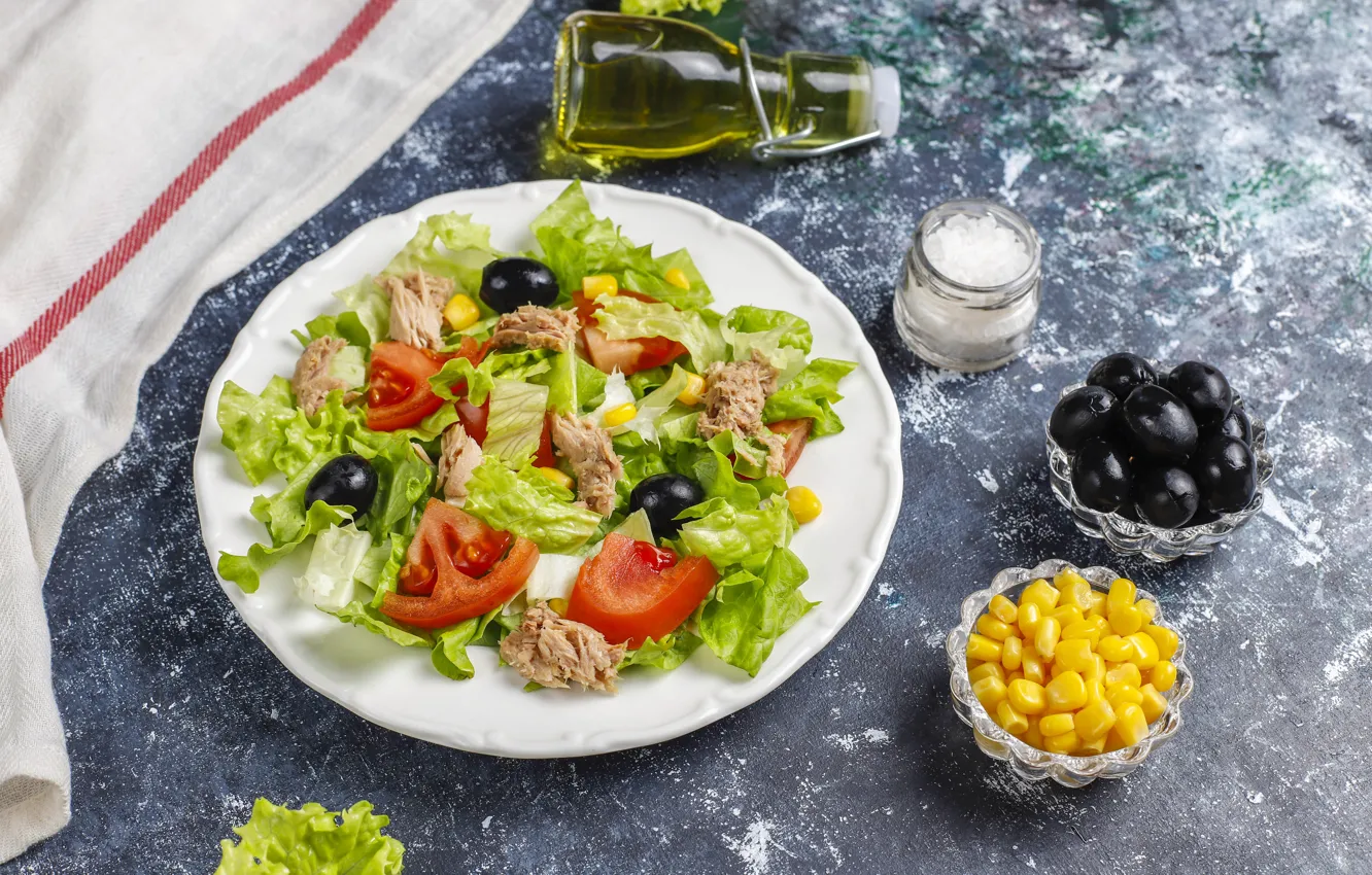 Photo wallpaper olives, salad, olives