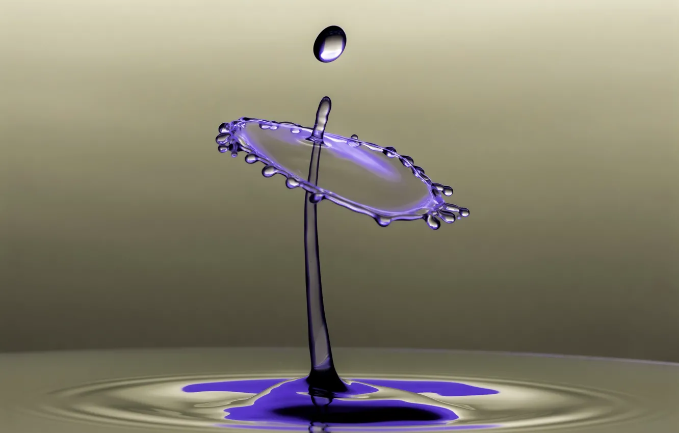 Photo wallpaper water, drops, squirt