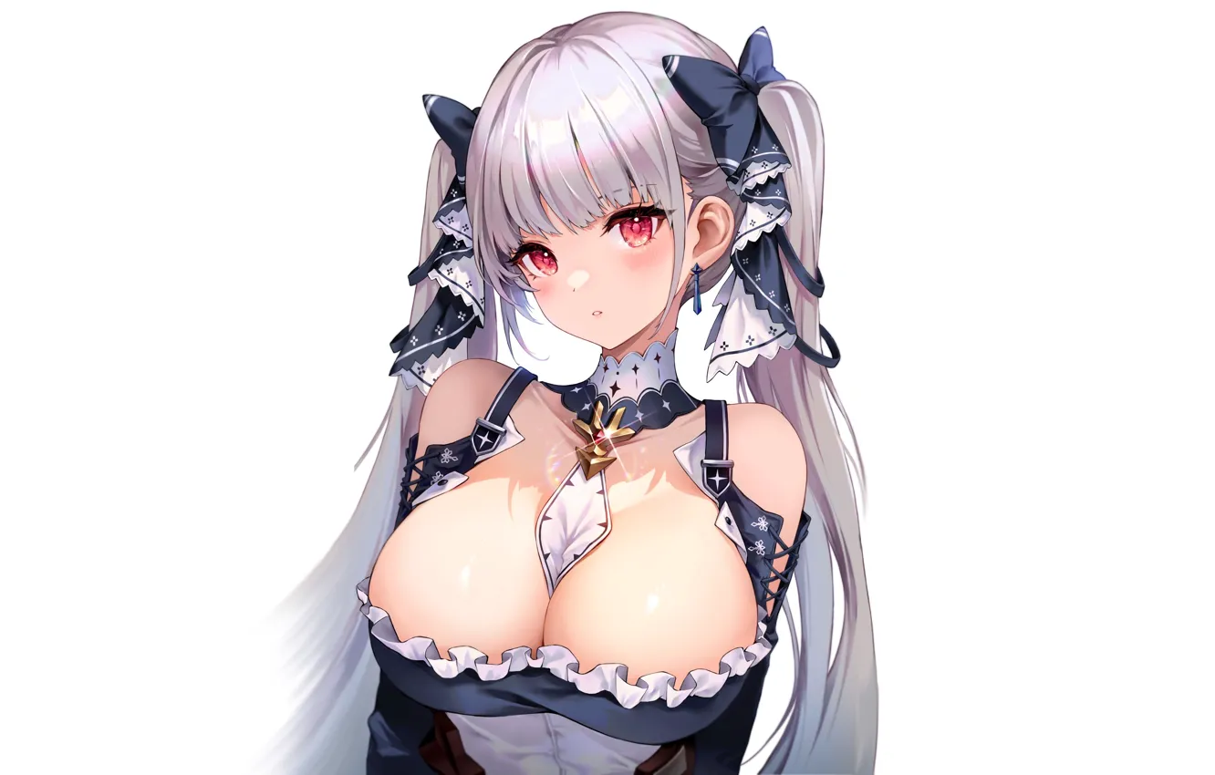 Photo wallpaper girl, hot, sexy, boobs, anime, breasts, babe, oppai