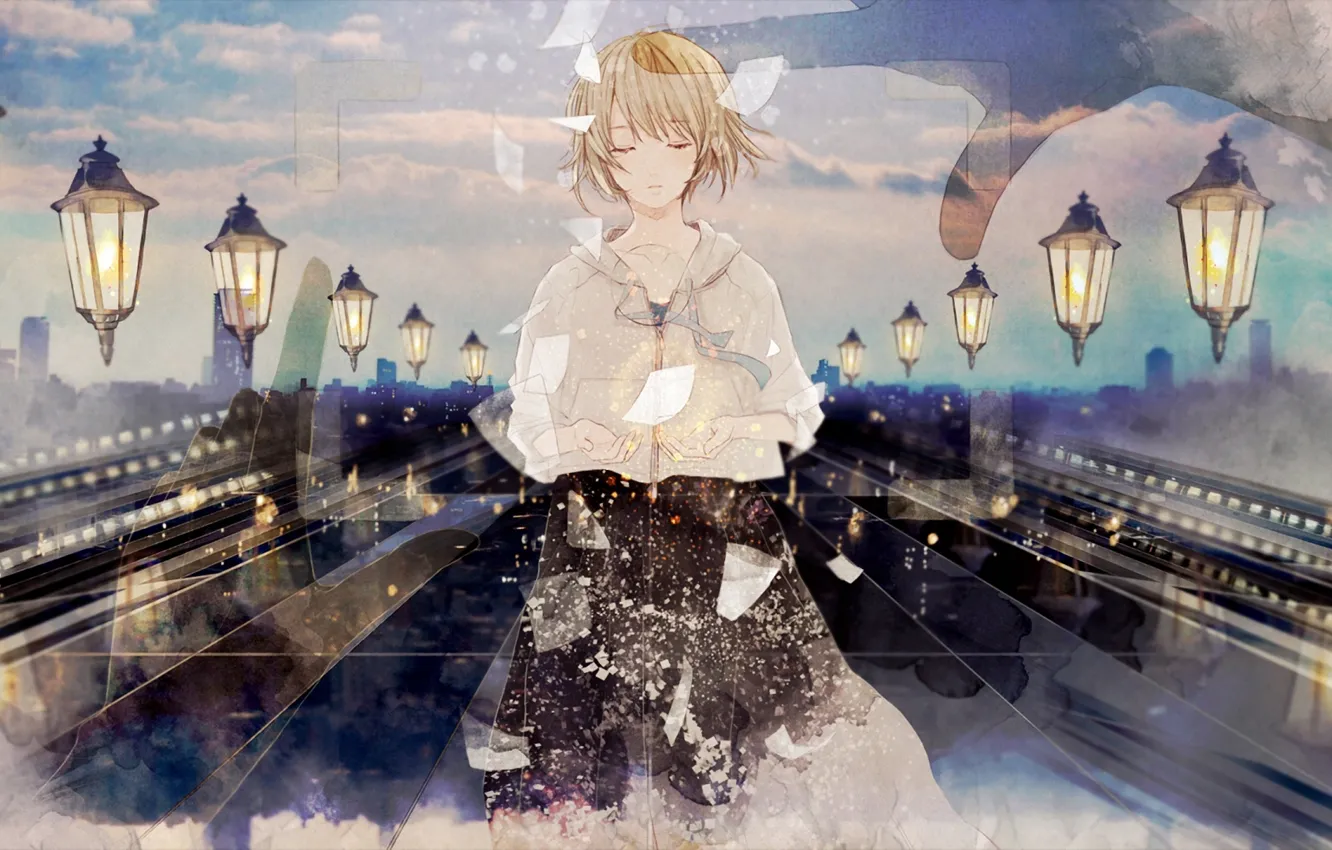 Photo wallpaper girl, photo, anime