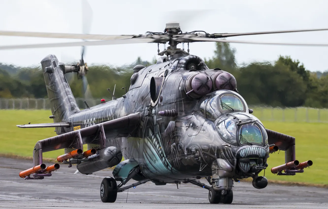 Photo wallpaper helicopter, Mi-24, The Czech Republic, Hind, Czech air force, Mi-24V35, Czech Air Force