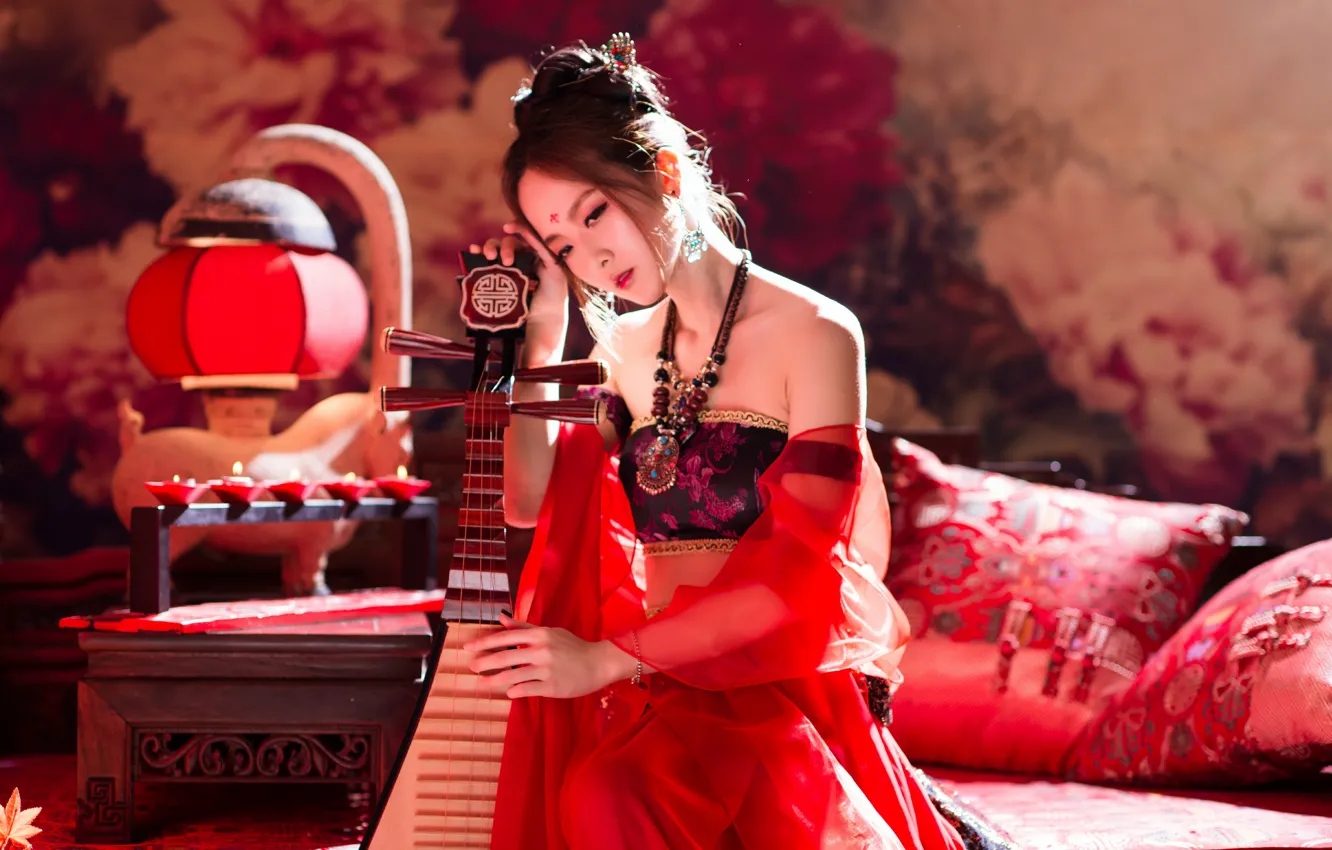 Photo wallpaper girl, music, tool