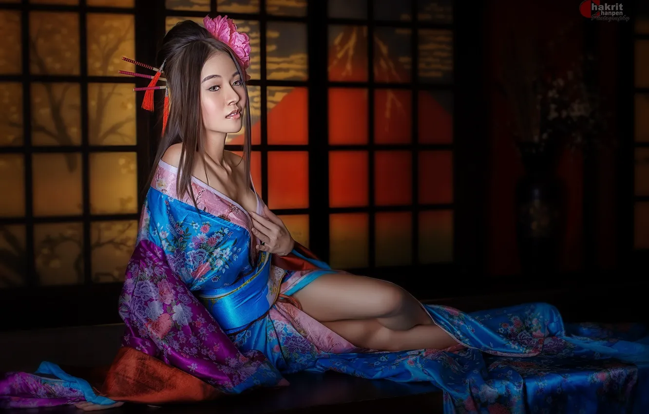 Photo wallpaper girl, pose, background