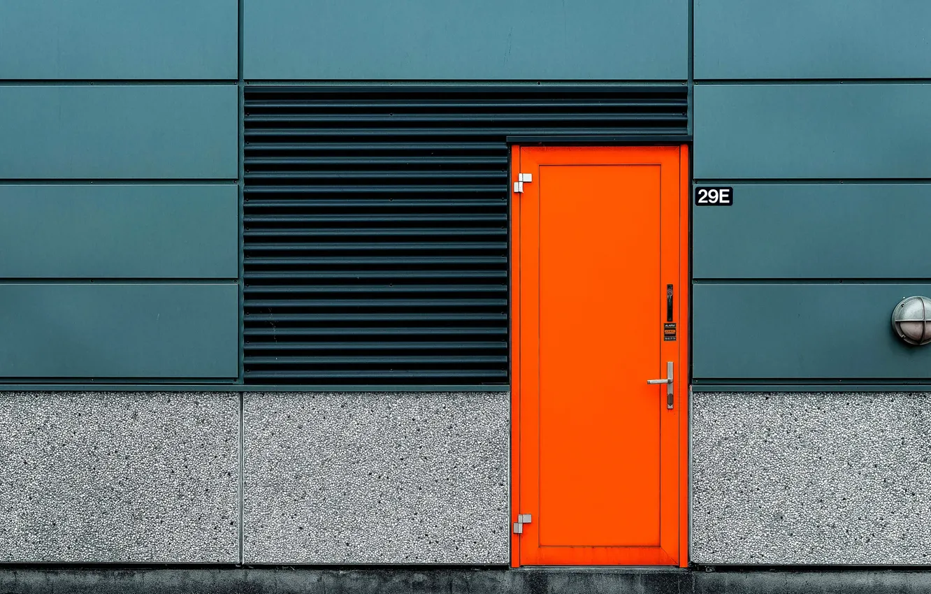 Photo wallpaper wall, the door, 29E