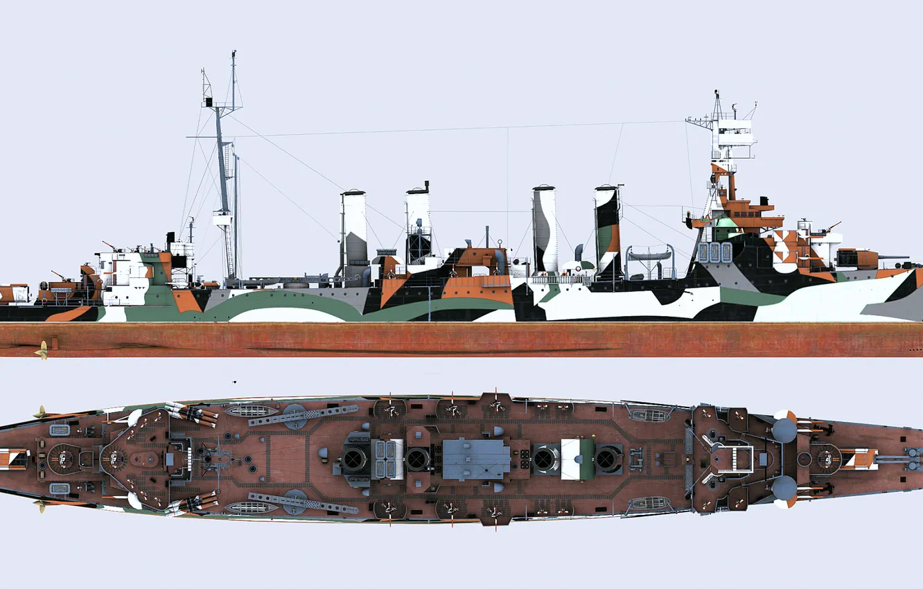 Photo wallpaper cruiser, easy, THE SOVIET NAVY, Murmansk, former USS Milwaukee