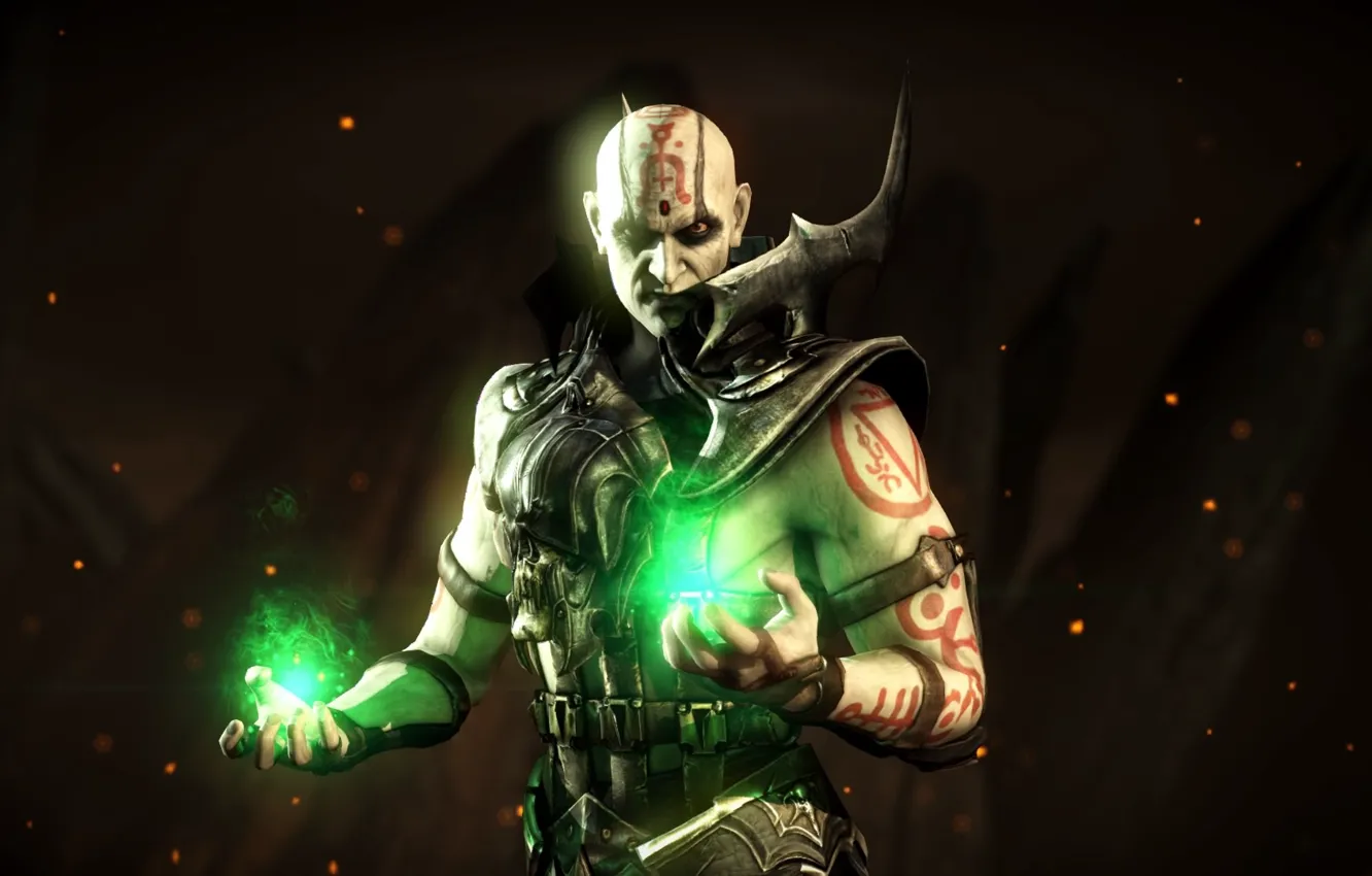 Photo wallpaper sign, magic, dragon, smoke, tattoo, fighter, Warner Bros. Interactive Entertainment, NetherRealm Studios