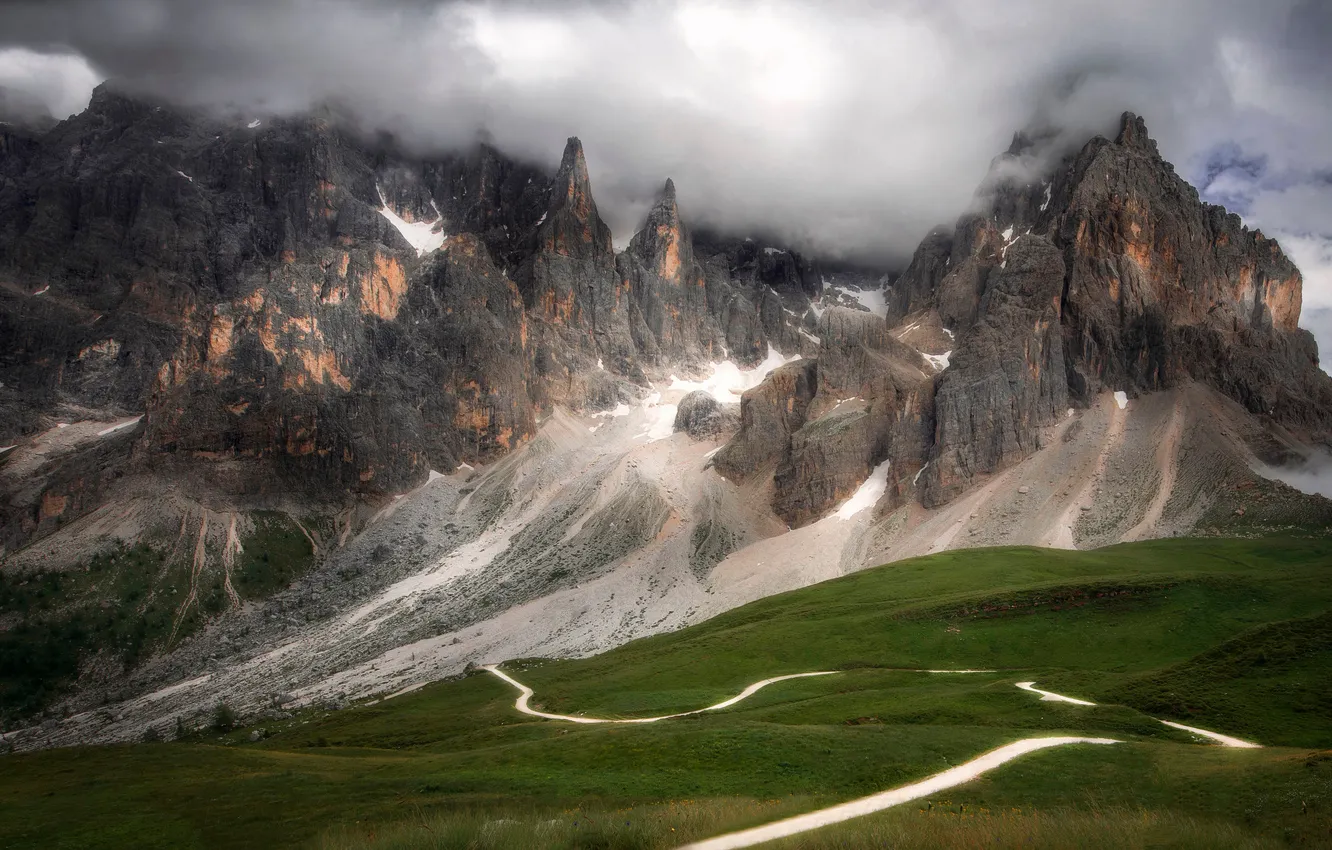 Photo wallpaper landscape, mountains, rocks, Italy