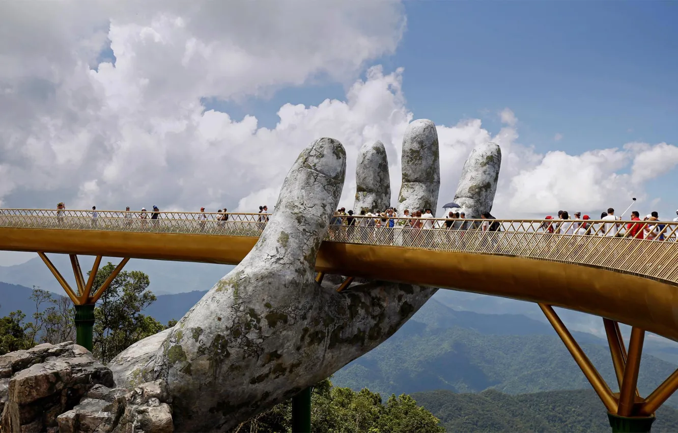 Photo wallpaper Vietnam, Golden Bridge, Danang