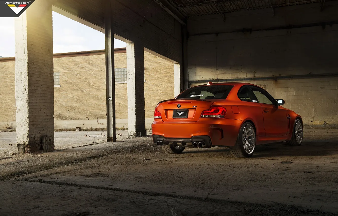 Photo wallpaper tuning, BMW, cars, Vorsteiner, orange, back, 1 series, E82