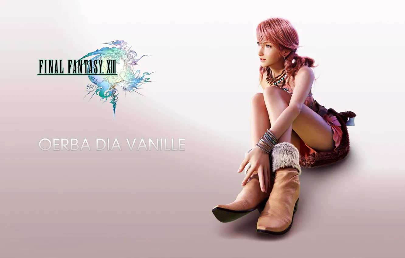 Photo wallpaper Fur, Final Fantasy XIII, El Si, Oerba, Oerba Is Vanille, Vanilla, Rozovolosaya