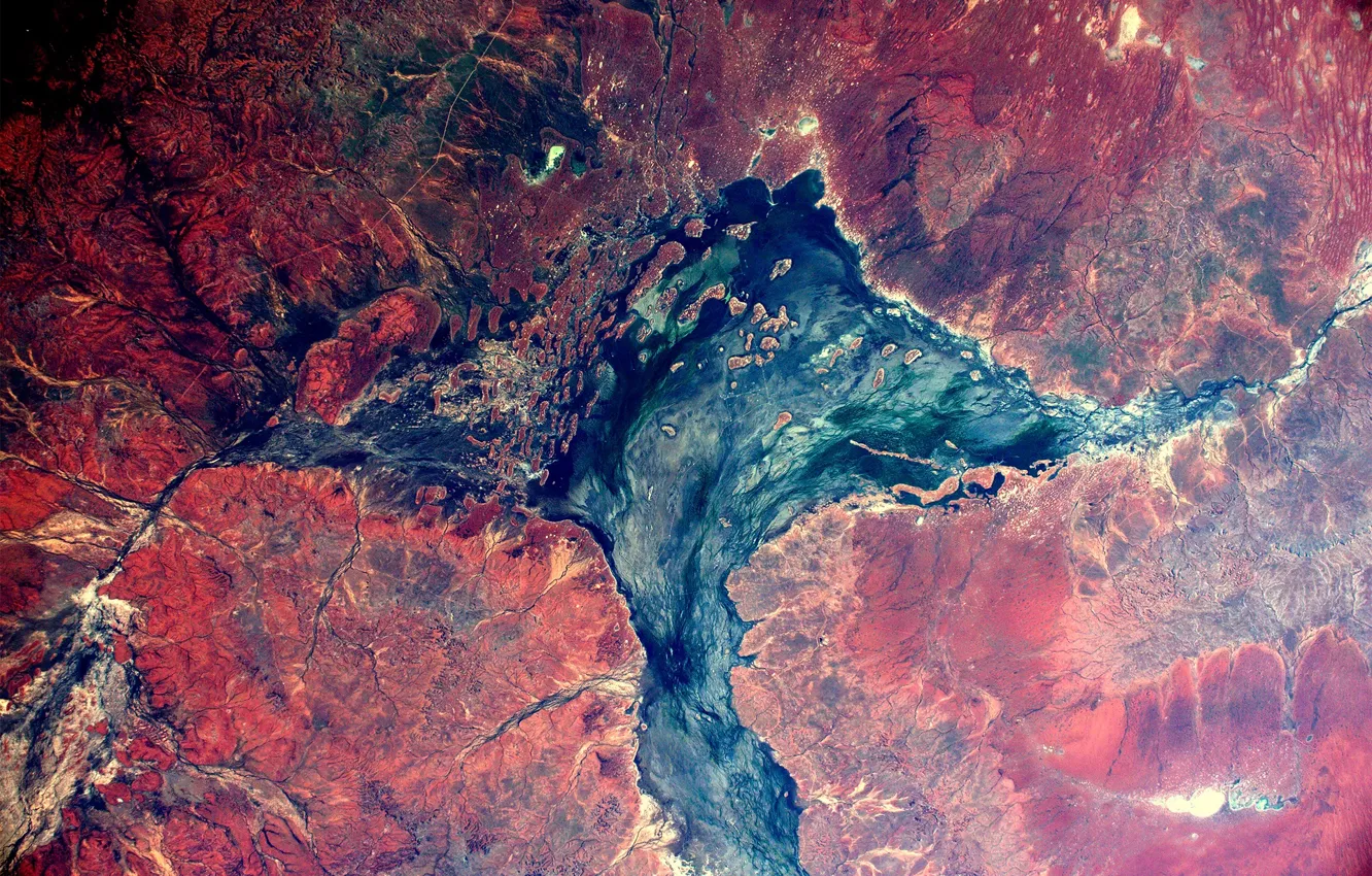 Photo wallpaper space, abstraction, earth, texture, Australia, the view from the top
