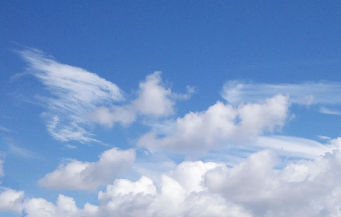 Photo wallpaper the sky, clouds, blue