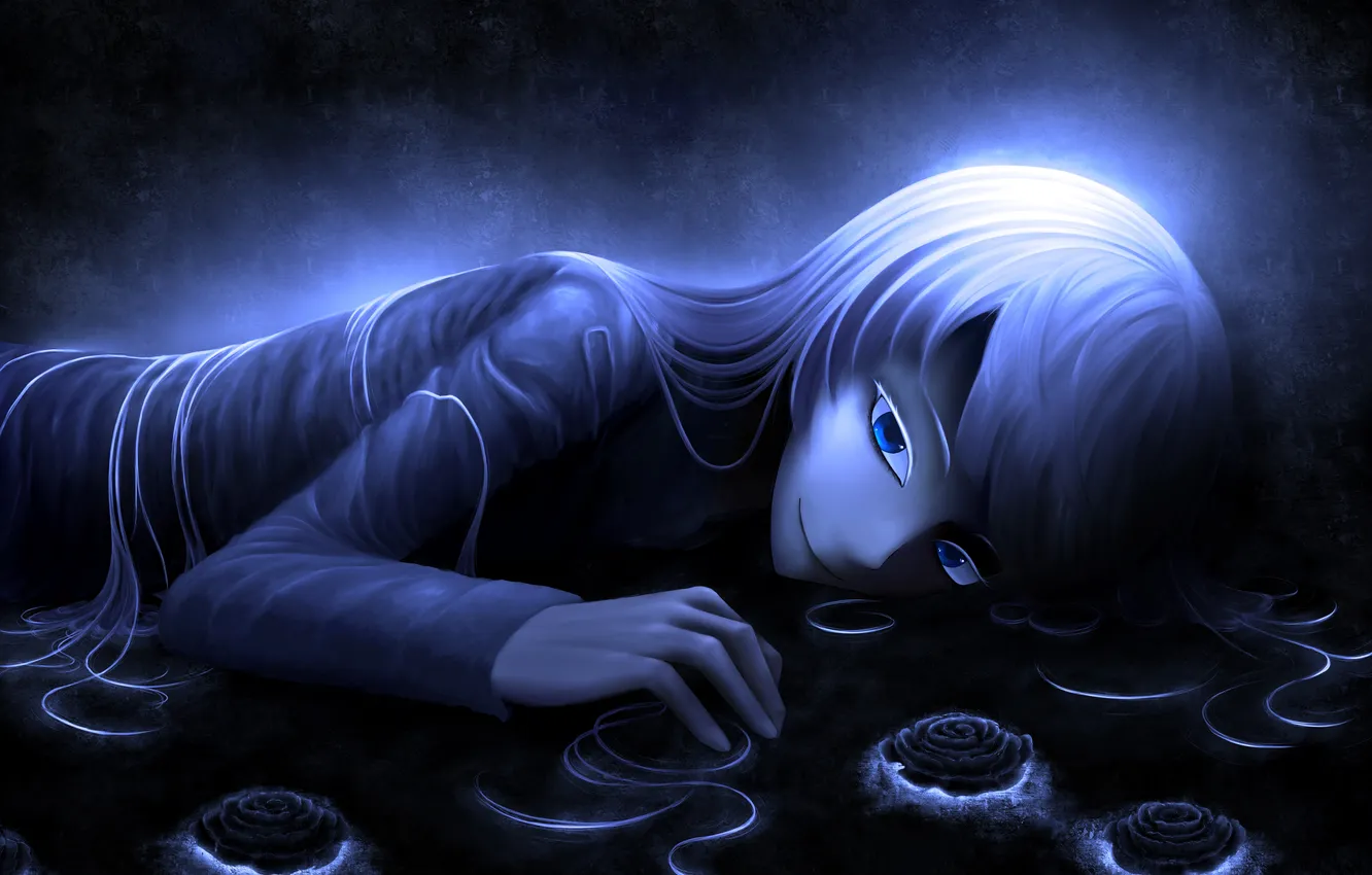 Photo wallpaper flowers, anime, art, Koko Hekmatyar