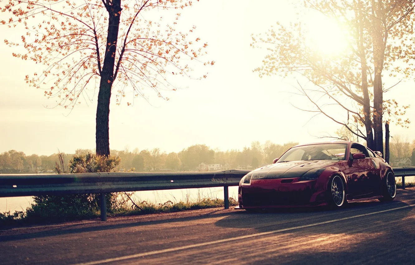 Photo wallpaper road, tuning, Nissan, nissan 350z