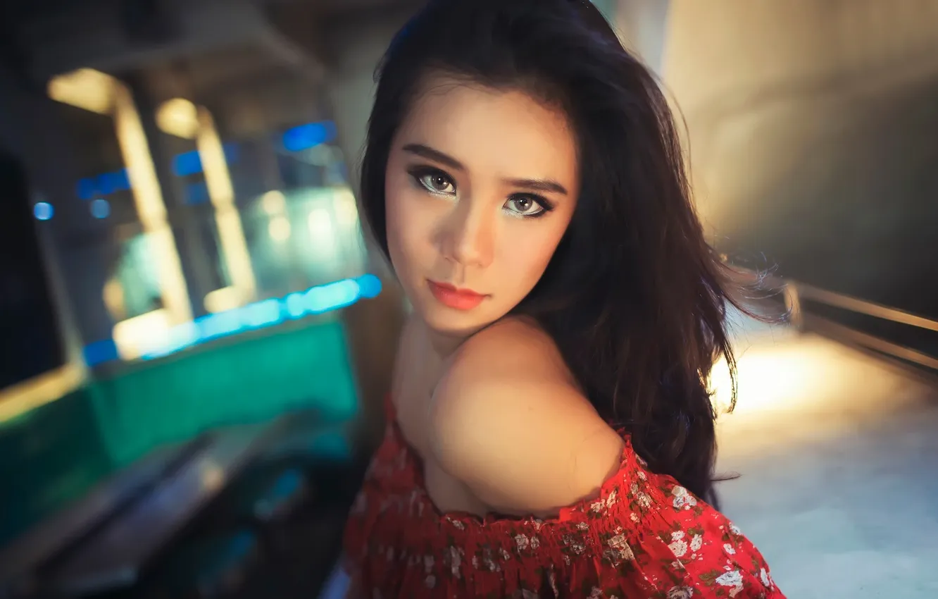 Photo wallpaper look, portrait, shoulders, Steffy