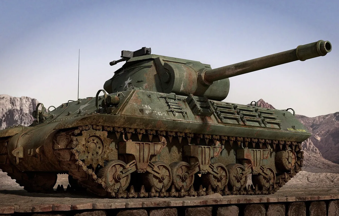 Photo wallpaper bridge, weapons, tank, World War 2, M36 Tank Destroyer