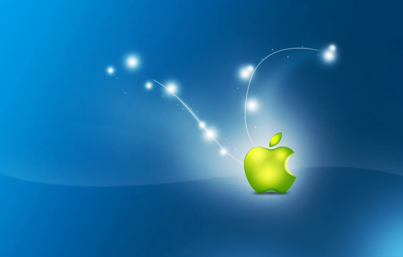 Photo wallpaper background, apple, Apple, sparks, green