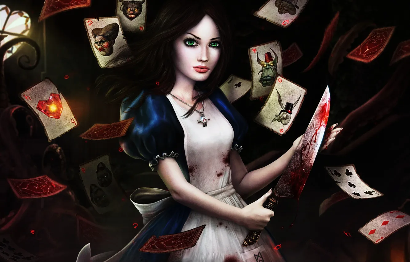Photo wallpaper map, Alice, knife, madness returns, Alise