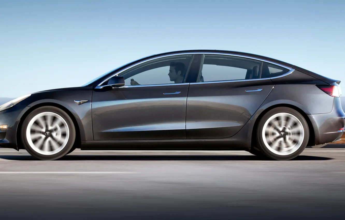 Photo wallpaper Tesla, electric, model 3