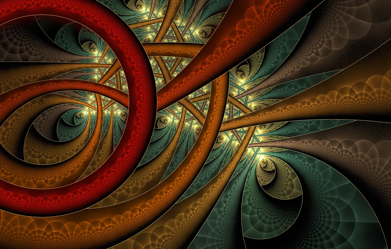 Photo wallpaper line, pattern, paint, arc, the volume