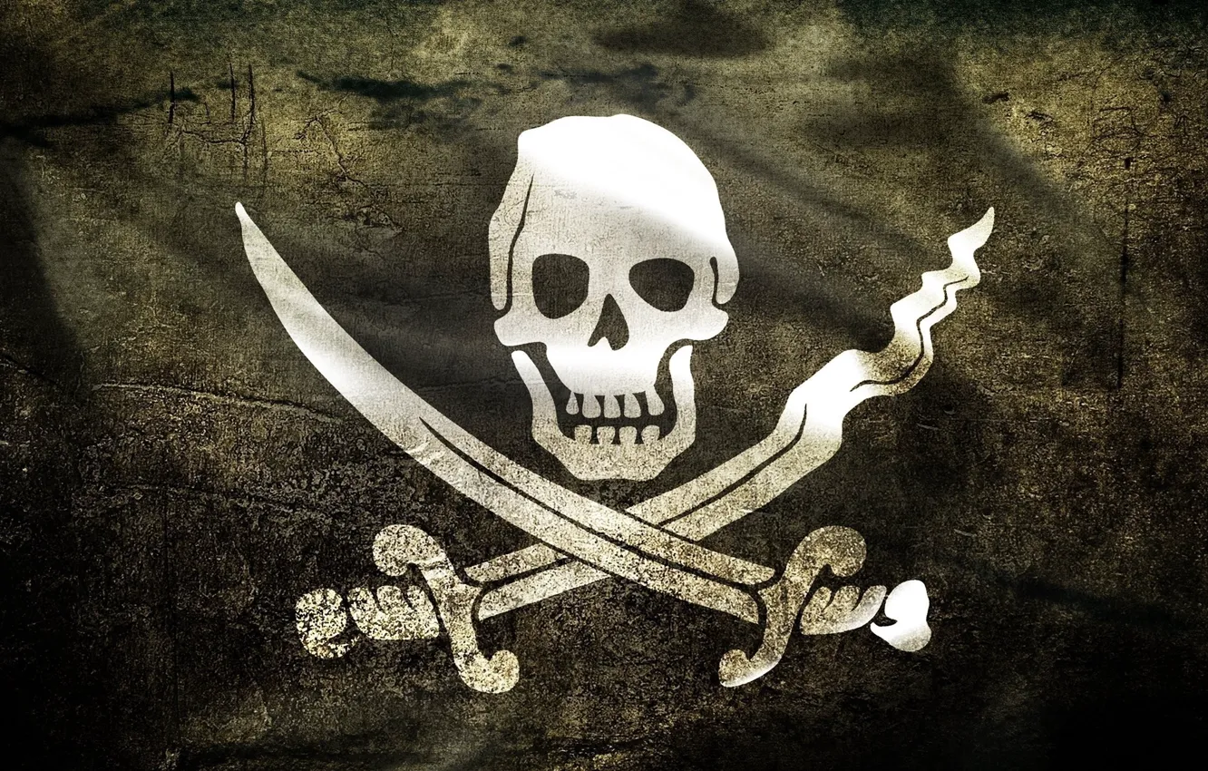 Photo wallpaper skull, pirate, Pirate Flag, Black Flag, Pirates, Corsair
