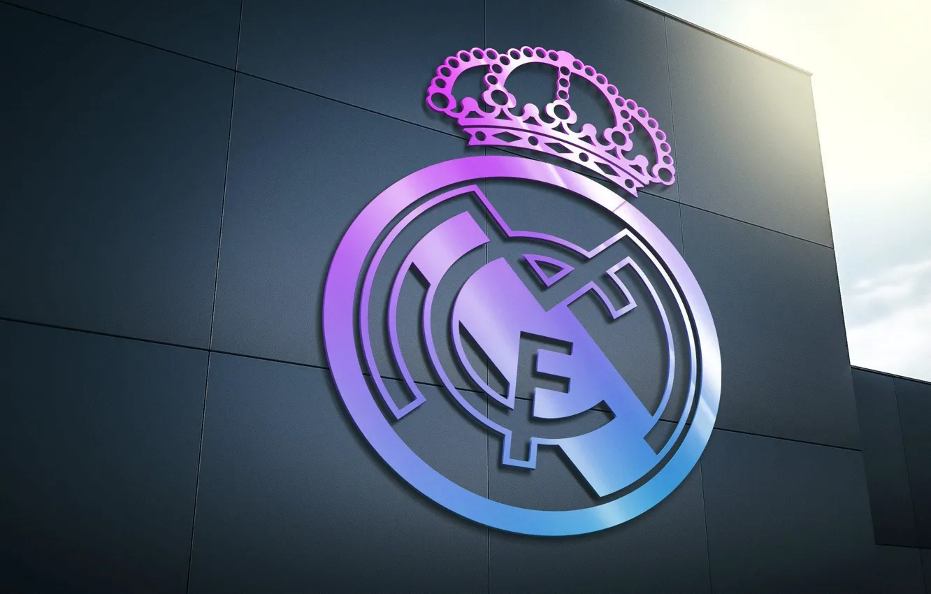 Photo wallpaper wallpaper, logo, football, Real Madrid, Sport