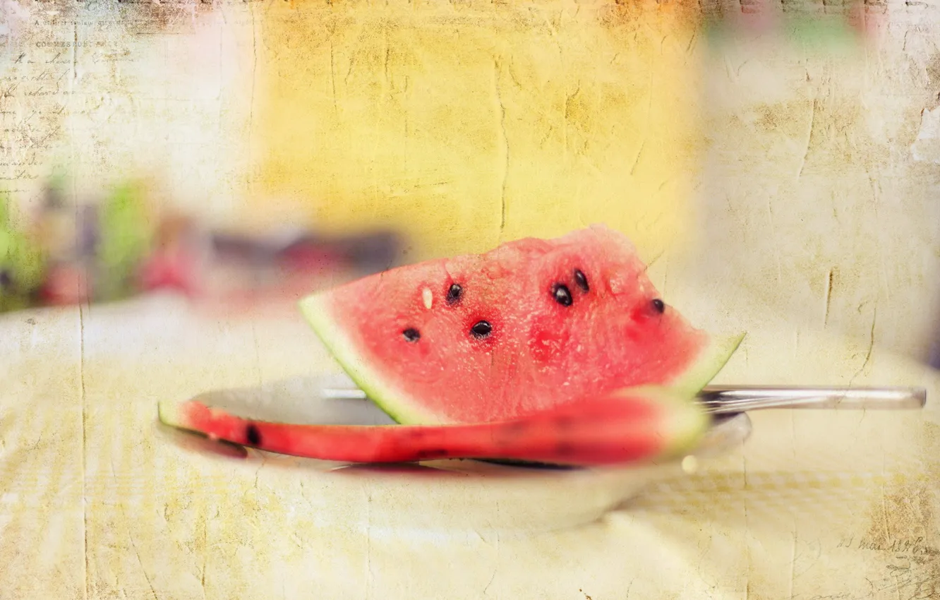 Photo wallpaper style, background, watermelon