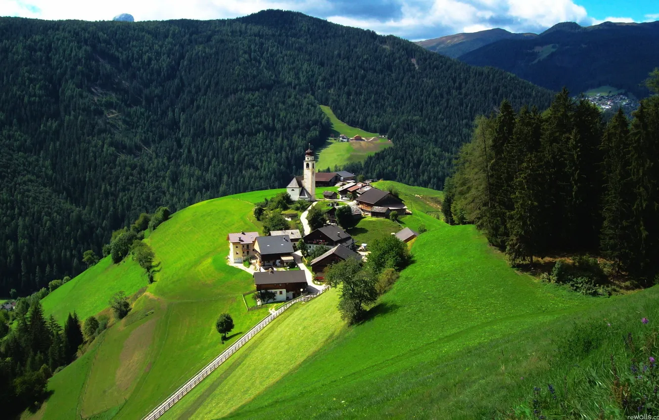 Photo wallpaper city, nature, Town