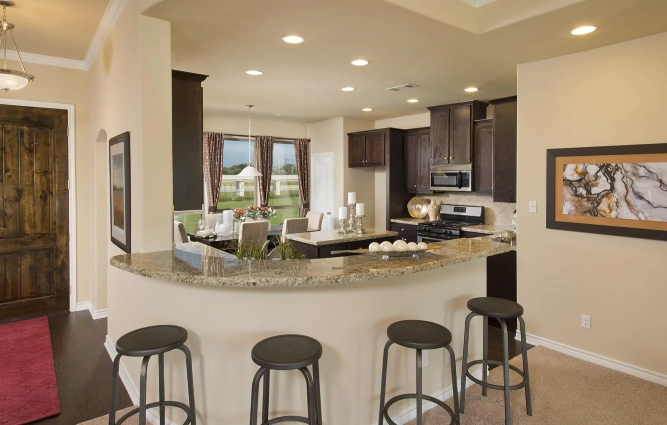 Photo wallpaper design, style, London, kitchen, Great Britain, dining room, Home in Tilson