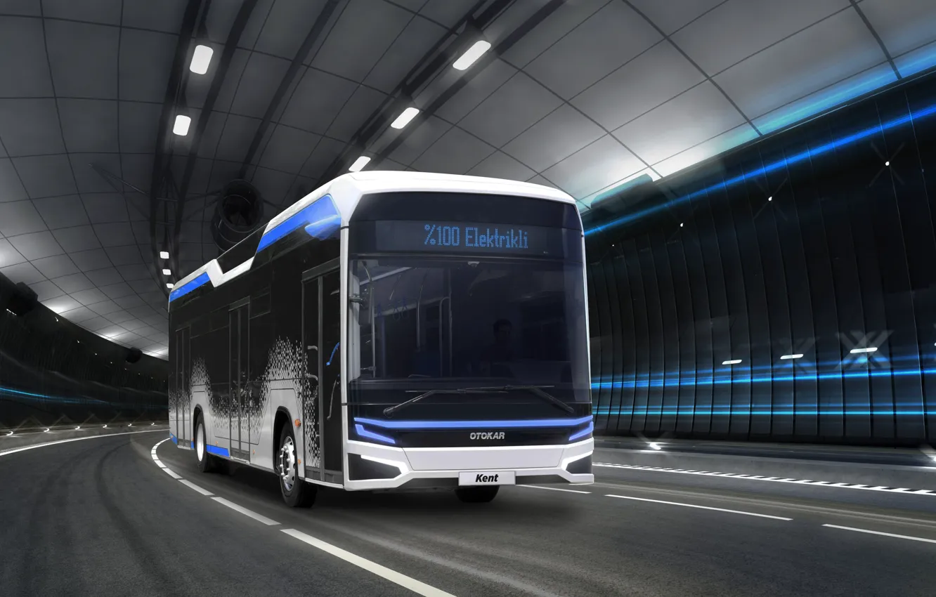 Photo wallpaper bus, coach, Otokar, Kent Electric, Electric Vehicle