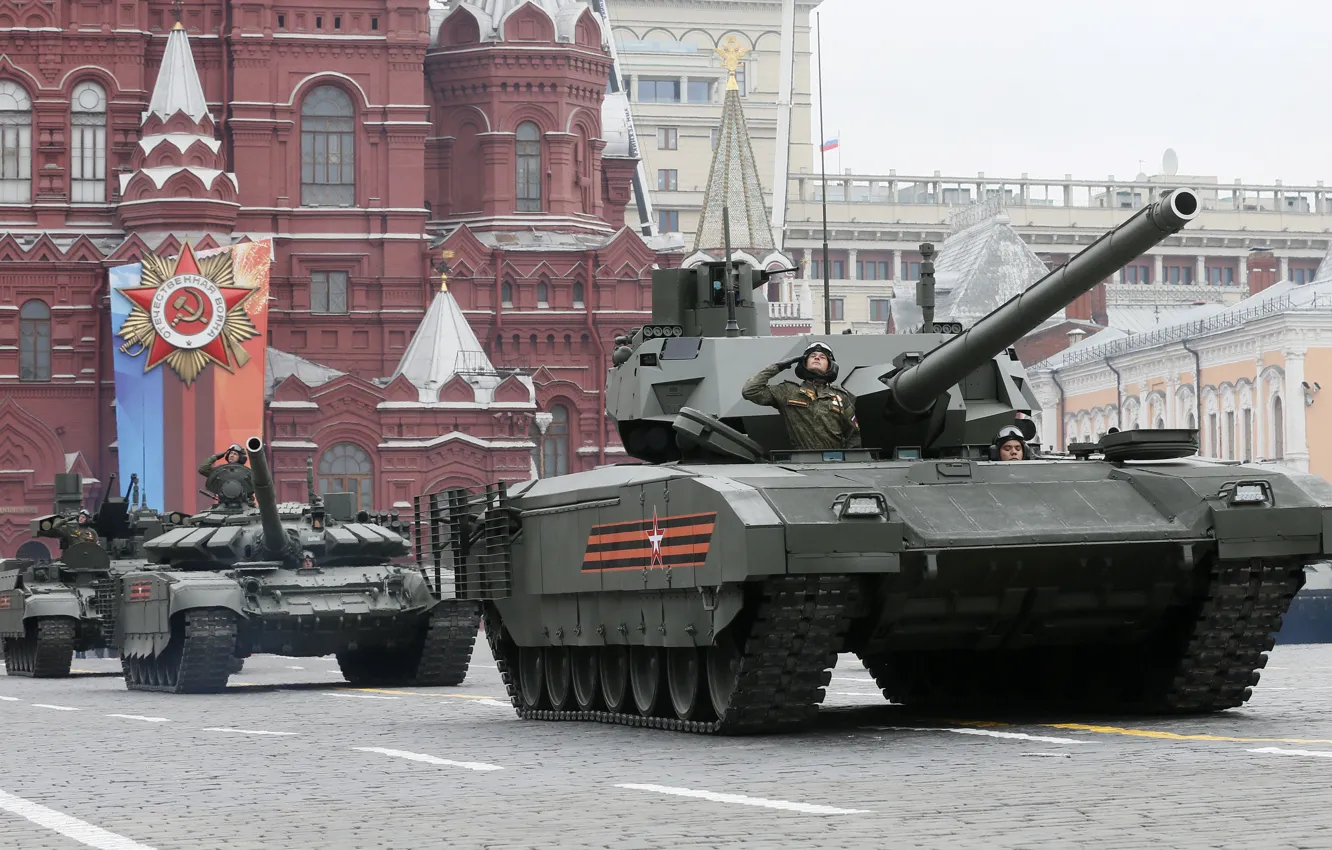Photo wallpaper holiday, Stroy, tanks, May 9, red square