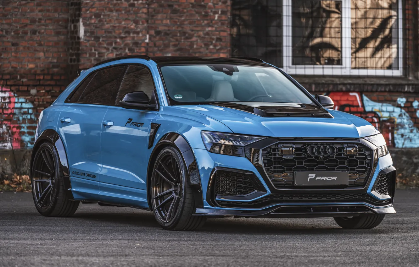 Photo wallpaper Audi, blue, Prior Design, RS Q8, Audi RS Q8, Aerodynamic-Kit