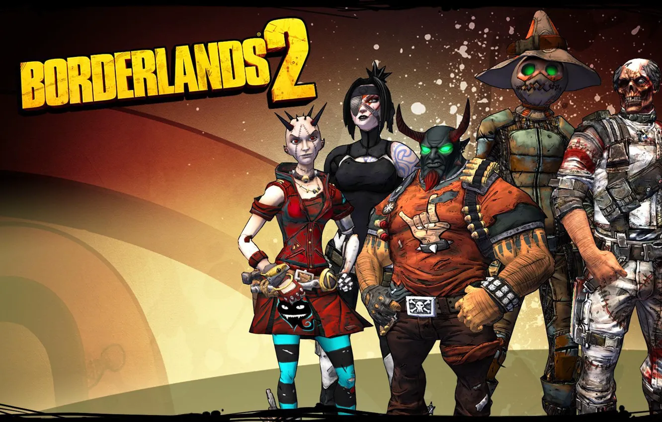 Photo wallpaper Maya, Borderlands 2, Zer0, Axton, characters, Skins