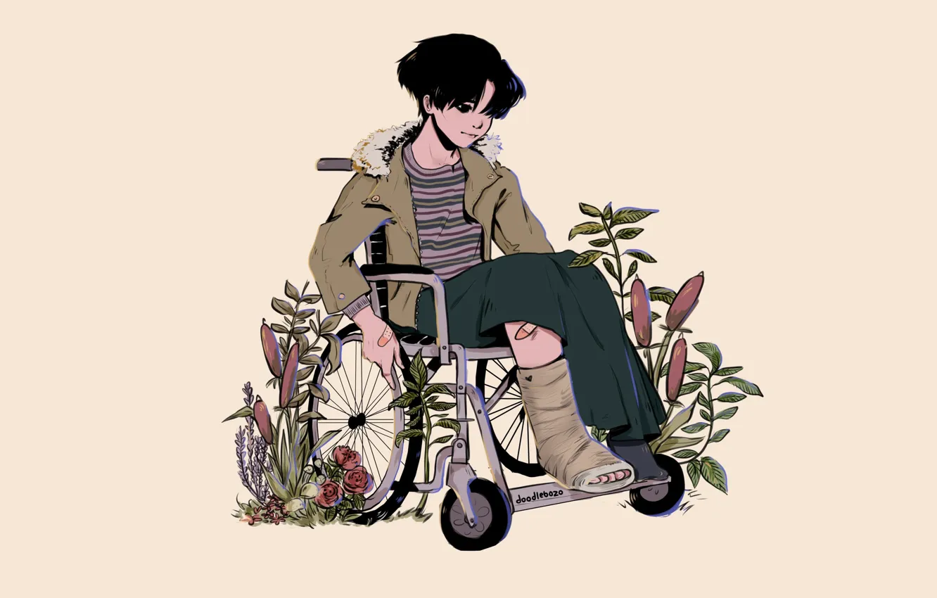 Photo wallpaper guy, manga, wheelchair, To kill a Stalker, Young Boom, Killing Stalking, Killing Seutoking