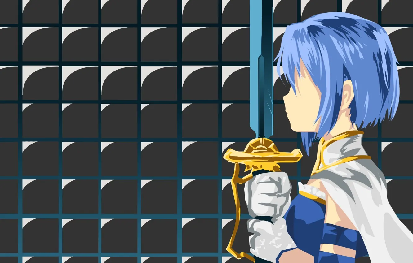 Photo wallpaper sword, game, magic, anime, pretty, asian, cute, manga