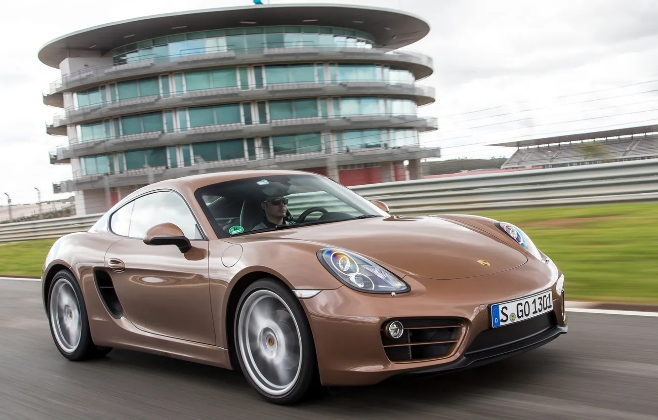 Photo wallpaper car, Porsche, Cayman, wallpapers, 2013