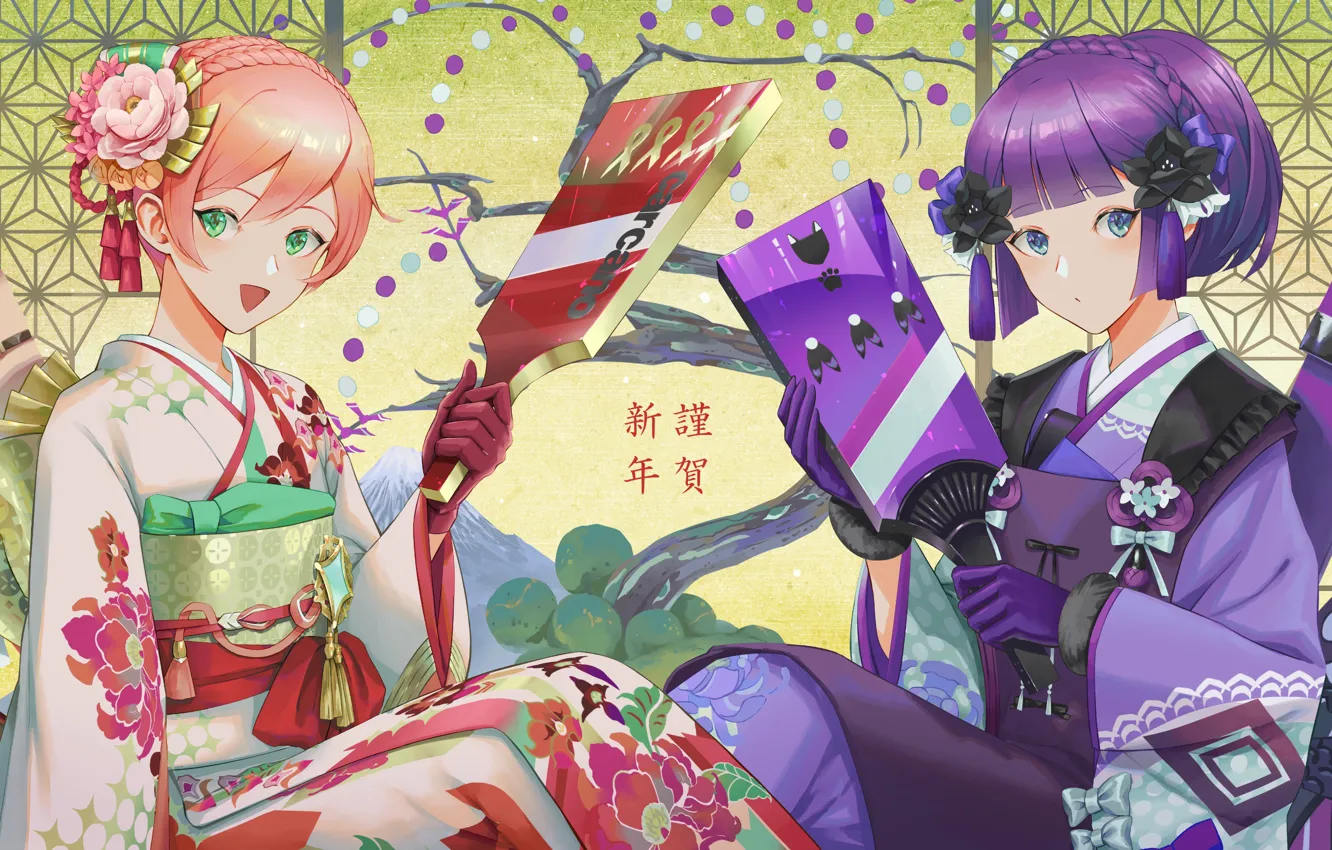 Photo wallpaper girl, art, yukata, Girls Frontline, Carcano 1891, Carcano M91∕38