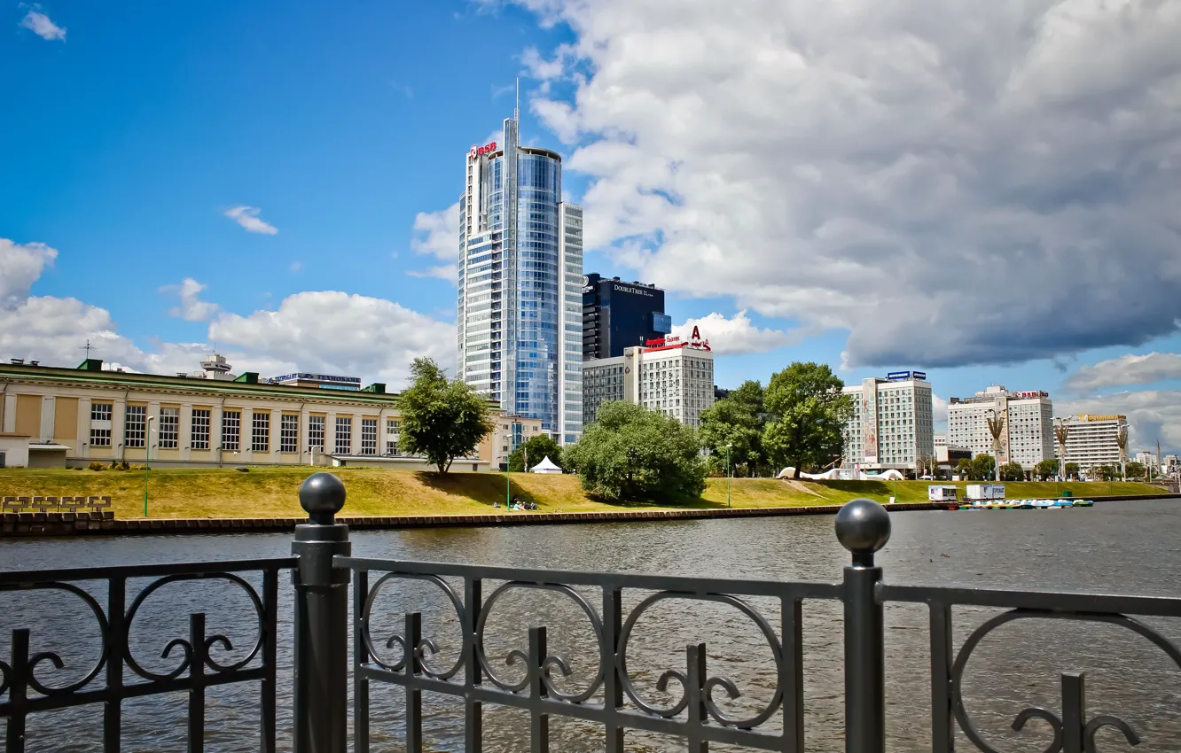 Photo wallpaper summer, the city, Belarus, Minsk, Nemiga, summer in the city