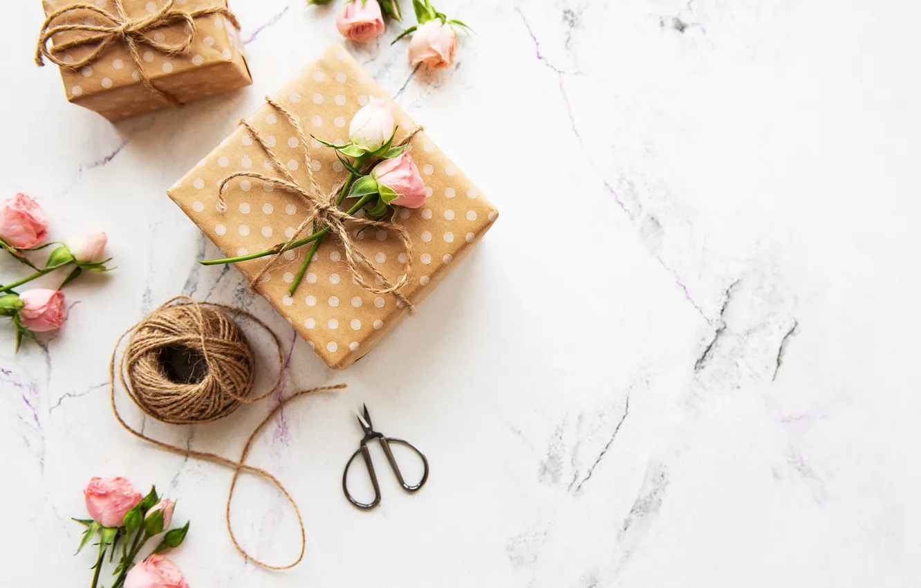 Photo wallpaper gift, roses, buds, Olena Rudo