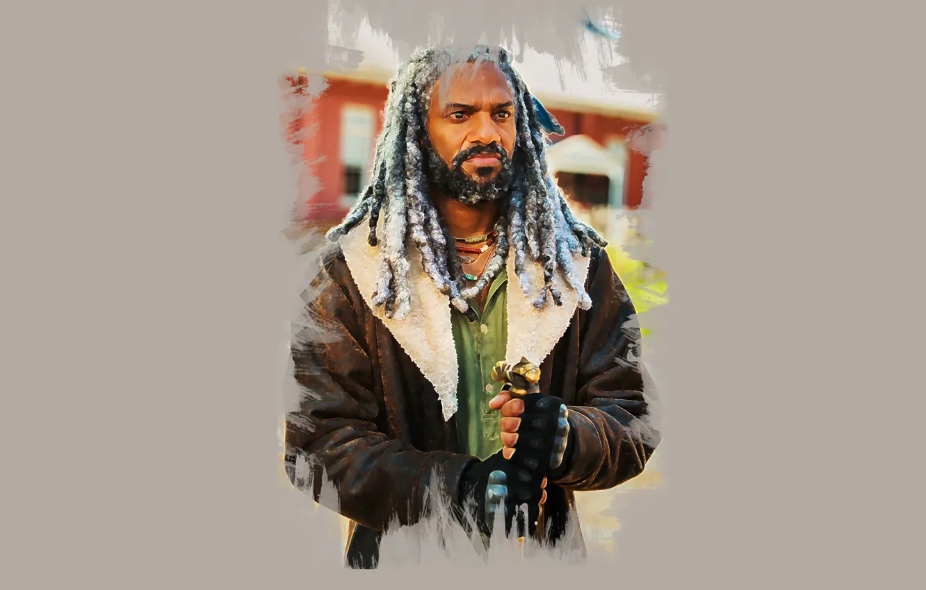 Photo wallpaper art, The Walking Dead, Ezekiel, Khary Payton