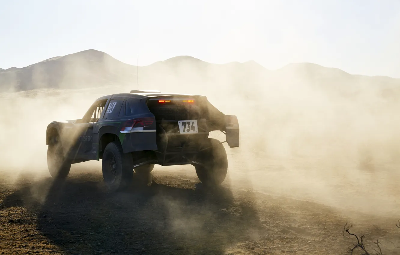 Photo wallpaper dust, Volkswagen, ass, 4x4, 2019, Atlas Cross Sport R Concept