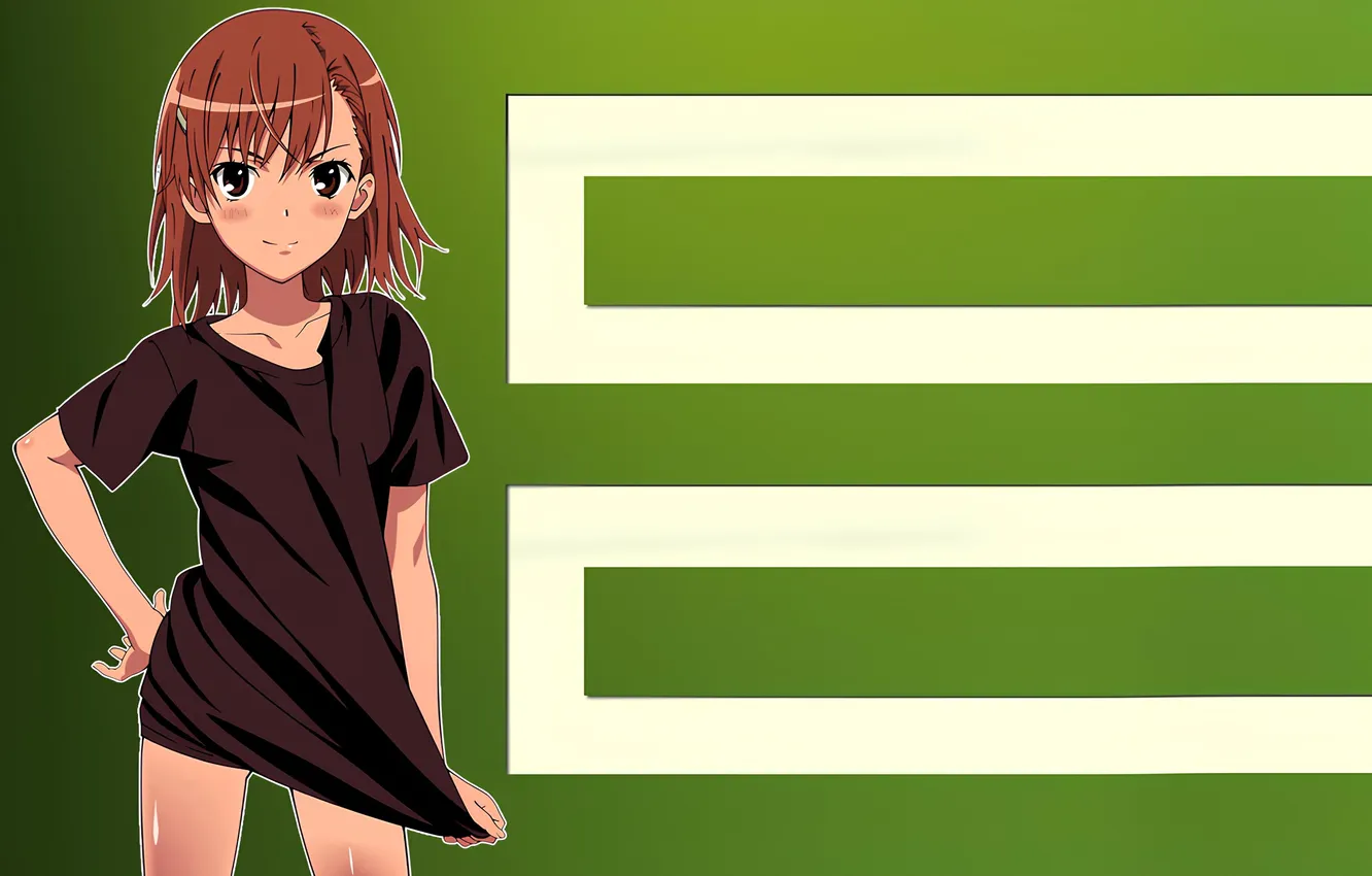 Photo wallpaper girl, anime, t-shirt