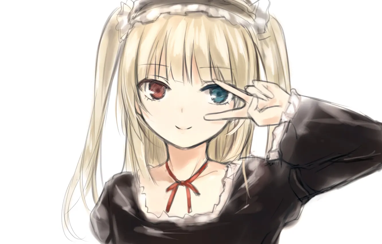 Photo wallpaper girl, blouse, long hair, anime, beautiful, pretty, attractive, handsome